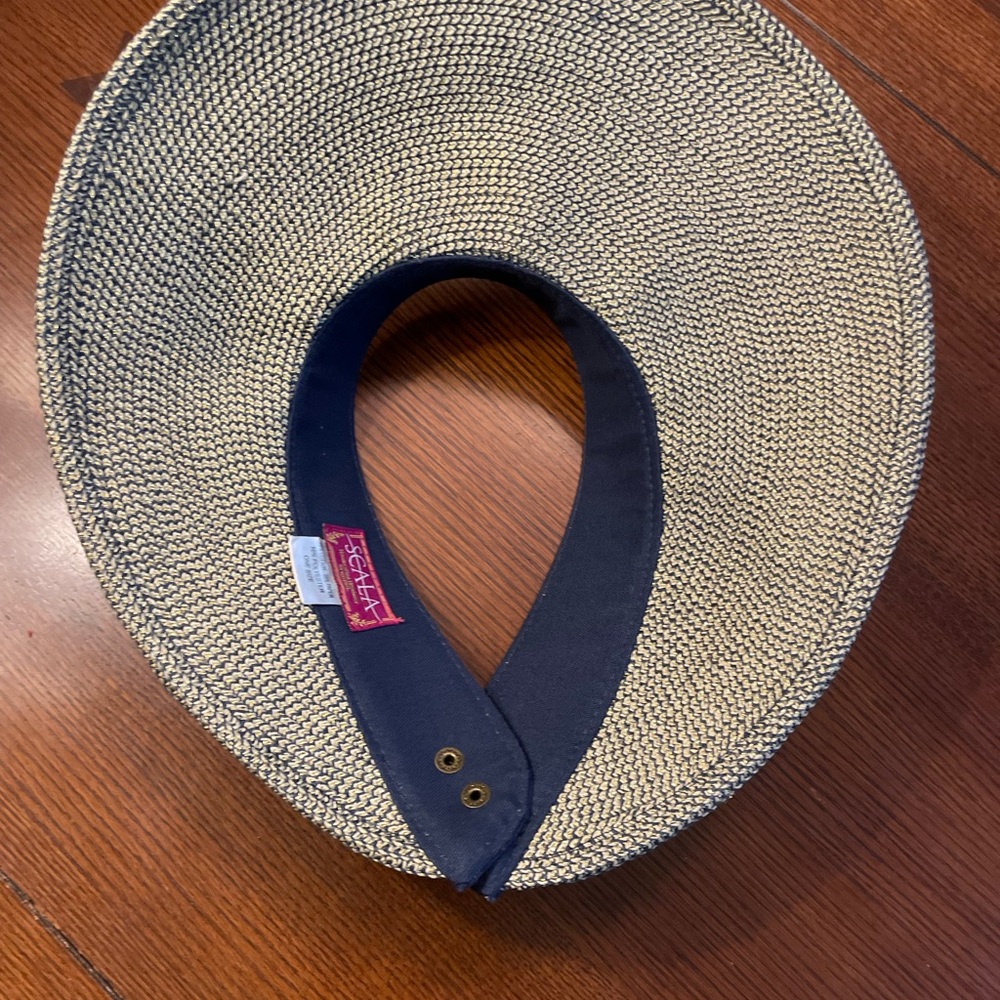 Scala Navy and Gray Women's Sun Visor - Picture 3 of 7